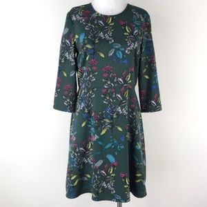 NWOT Banana Republic Fit and Flare Green Floral Dress Size 4